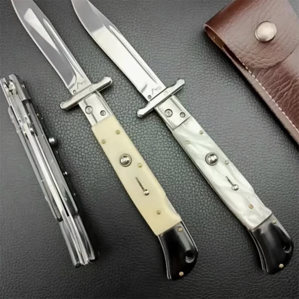 440C Stainless Steel Outdoor Folding Knife 4.1-Inch with Durable Shell Resin Handle🗡️