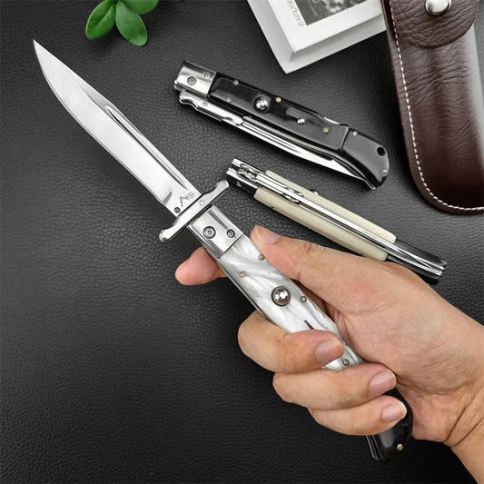 440C Stainless Steel Outdoor Folding Knife 4.1-Inch with Durable Shell Resin Handle🗡️